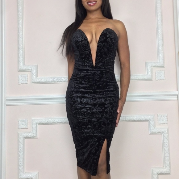 Nasty Gal Sexy Strapless Dress CLUB PARTY LBD - Picture 6 of 8